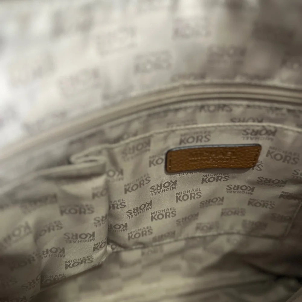 Michael Kors Brown MK Logo Convertible Shoulder Bag - Picture 7 of 9